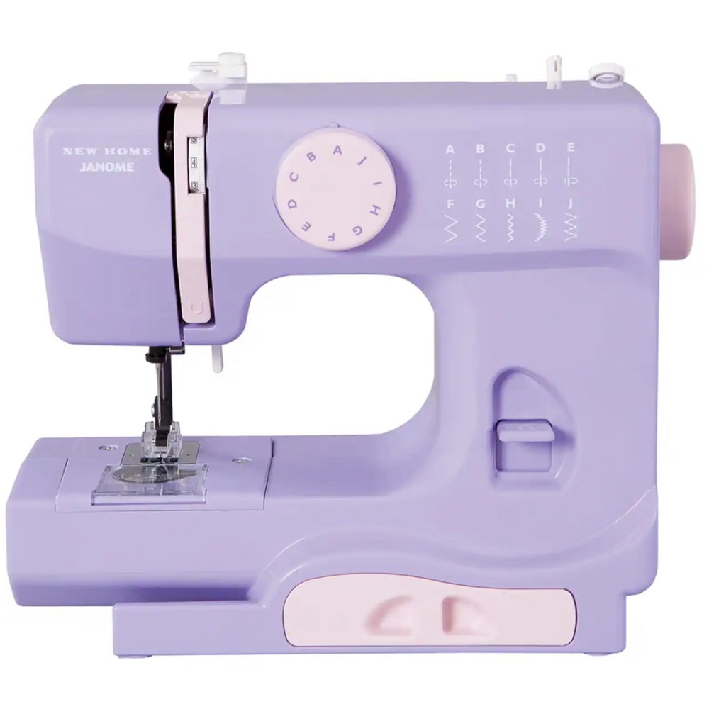 Janome New Home Lady Lilac Model 525B Sewing Machine Works Great W/ Extras EUC